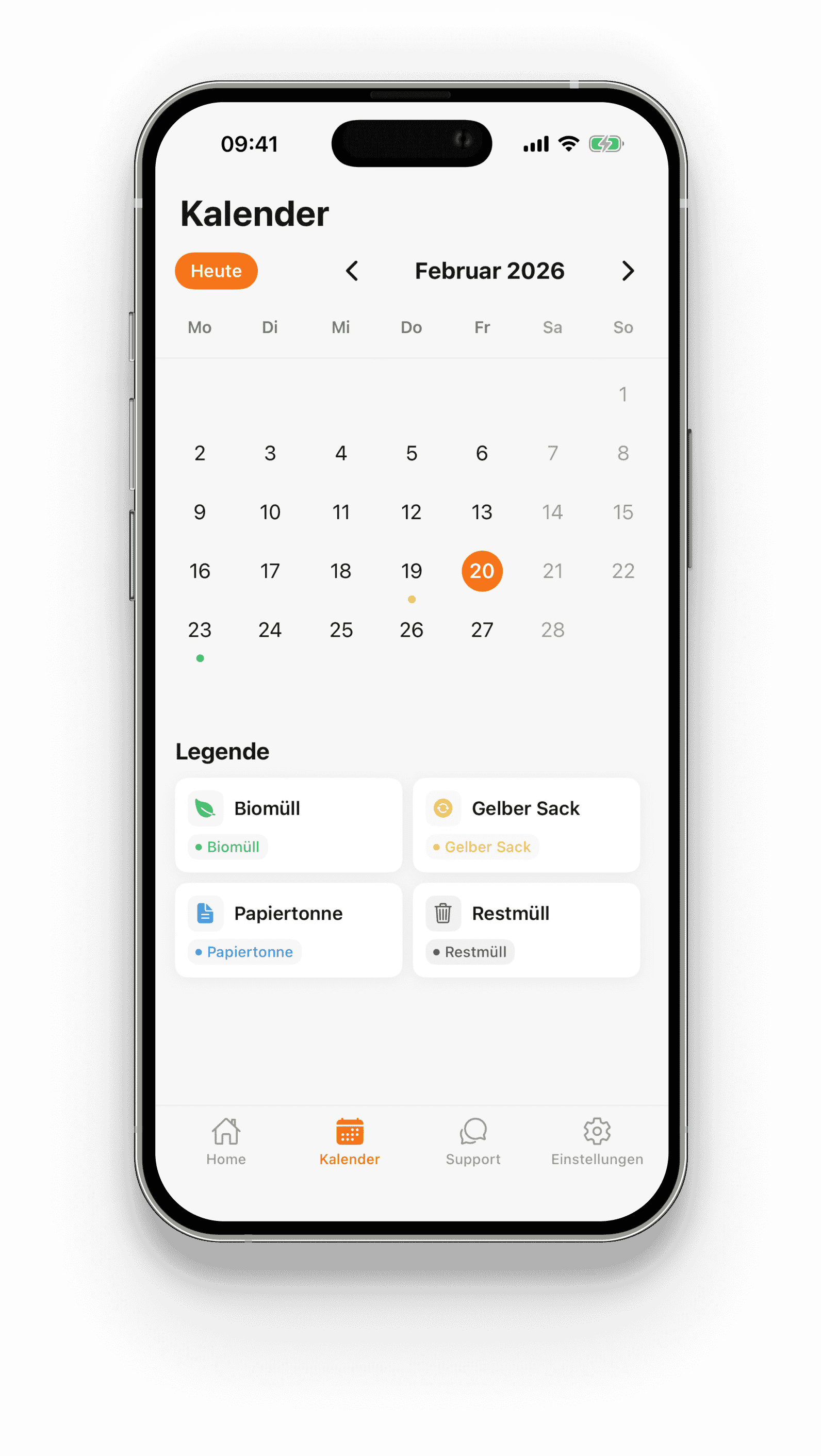 Kalender Screen